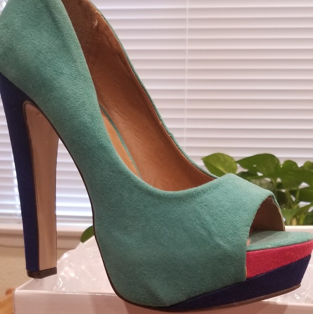 Teal Platform Heels